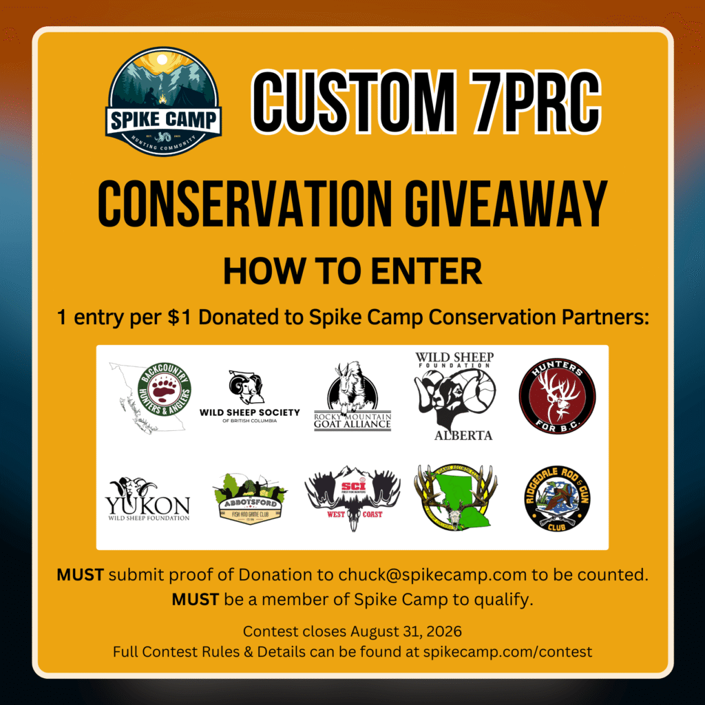 How to enter the Spike Camp Custom 7PRC Conservation Giveaway