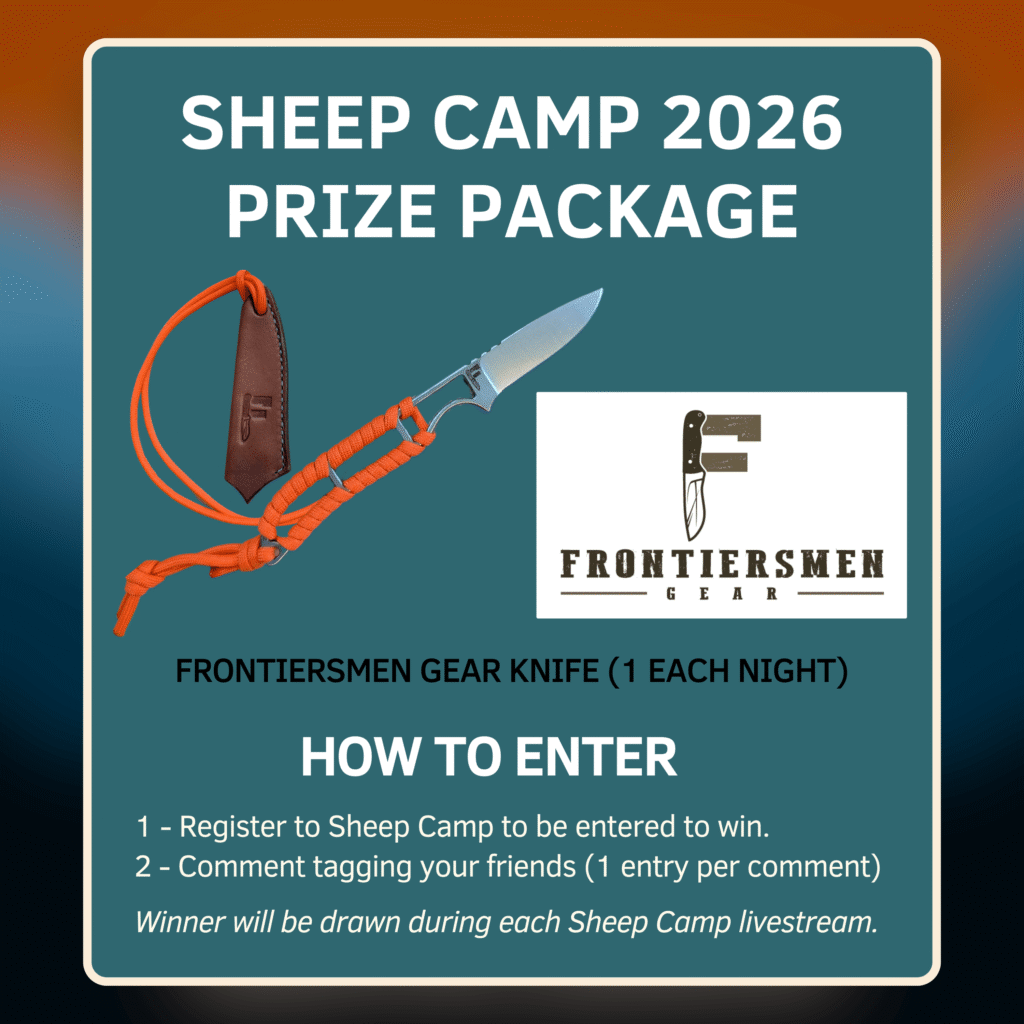 Sheep Camp 2026 sponsor is Frontiersmen Gear.